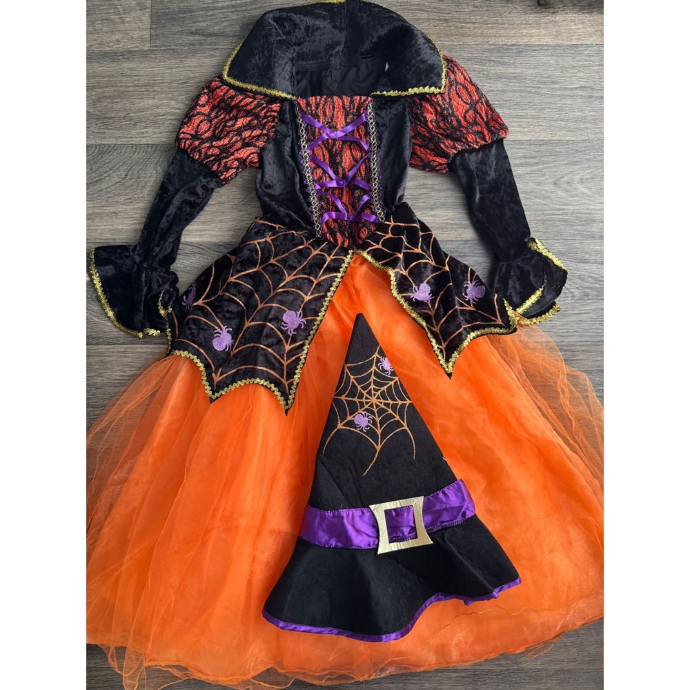 Girls Halloween‎ Witch Costume Dress Size Youth Large